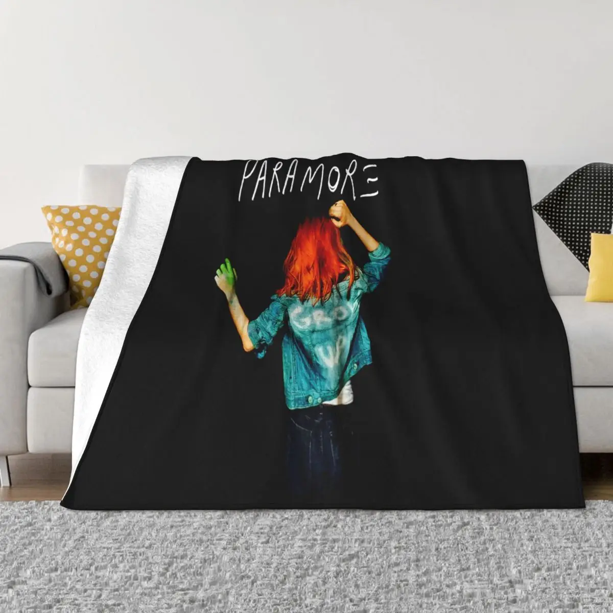 Paramore Grow Up The Self Titled Tour Medium Unisex Black Autumn On Sale Brand Children Throw Blanket