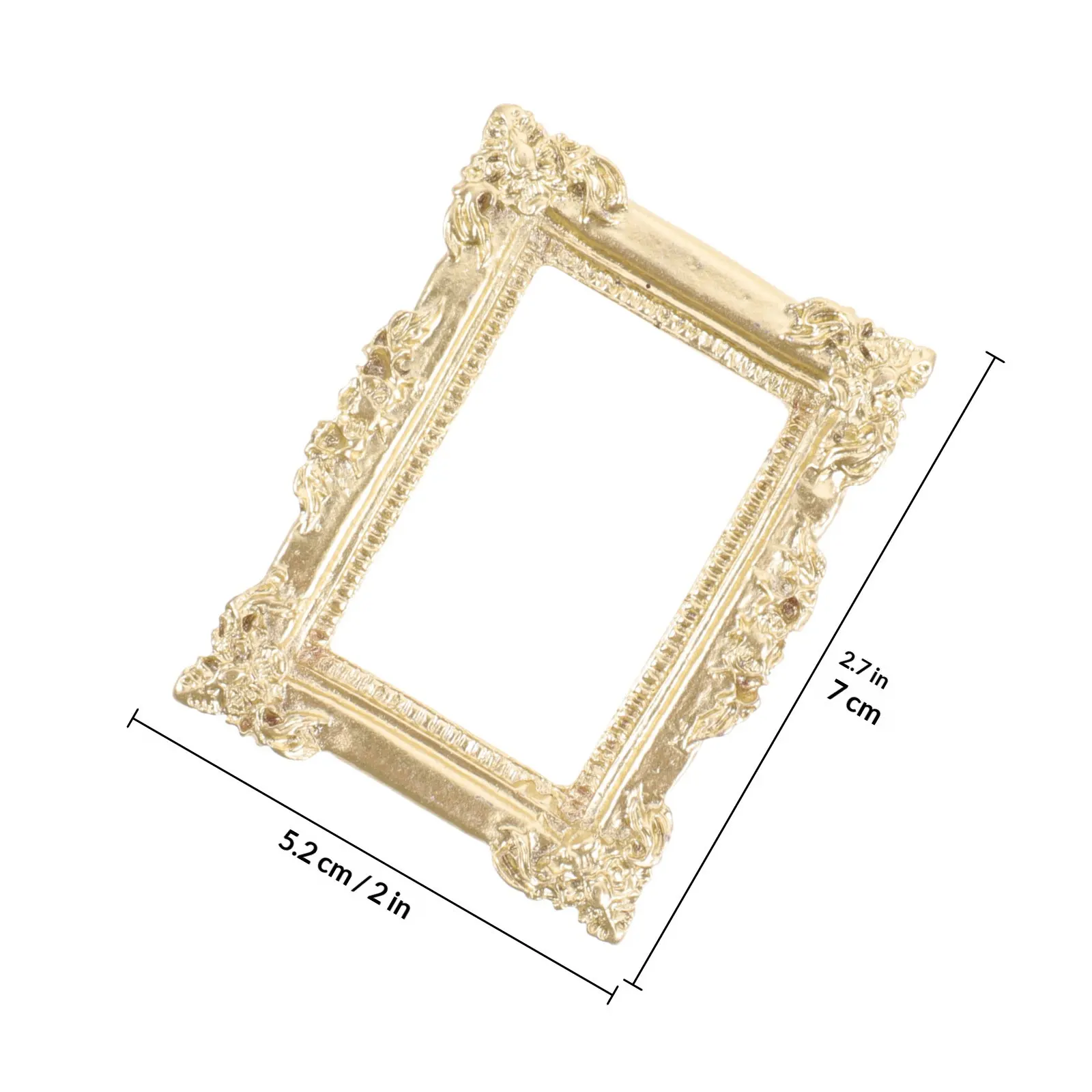 9Pcs Miniature Vintage Photo Frame Premium Resin DIY Craft Supply for Phone Shell Decoration Compact Retro Picture Frame Set
