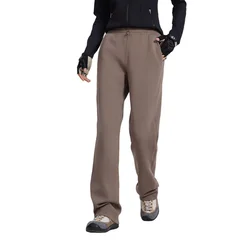 Metersbonwe Women's Fitted Straight Leg Knitted Pants Elastic Waistband And Adjustable Pork Nose Trousers Simple High-End Fall