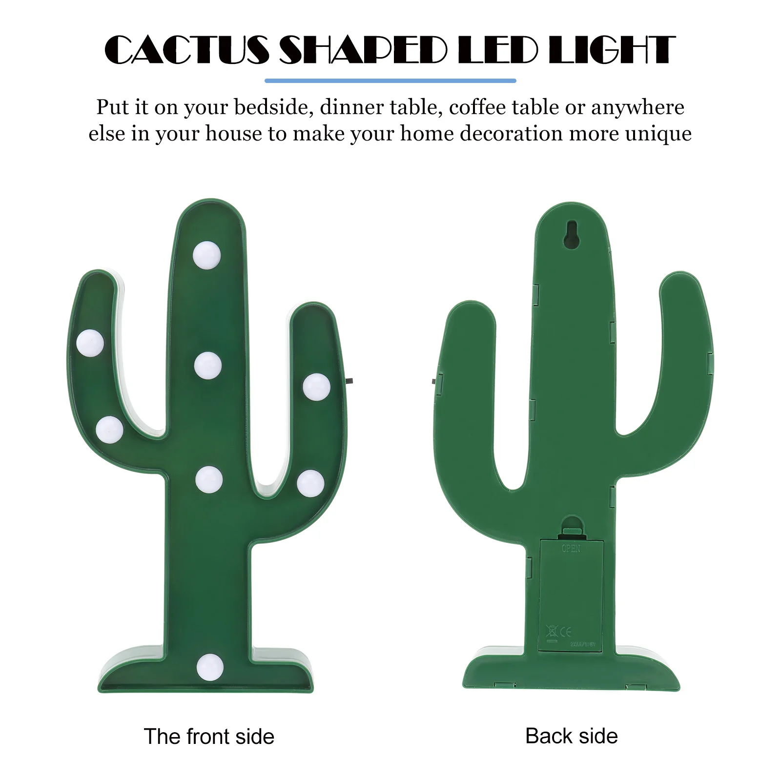 

2pcs Cactus Shaped Led Light Warm Night Lamp For Home Bedroom Table Top Party Wedding Holiday Gift Festival Lamp Decor