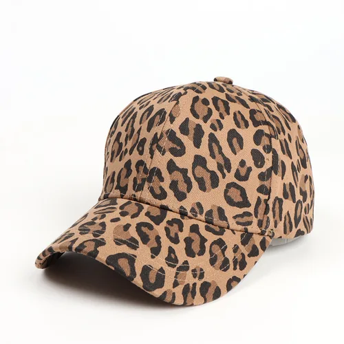 Imagen 2 del producto Gorra de béisbol con estampado de cebra y leopardo para hombre y mujer, gorra ajustable de Hip Hop, sombrero para el sol, accesorios de moda para protección solar