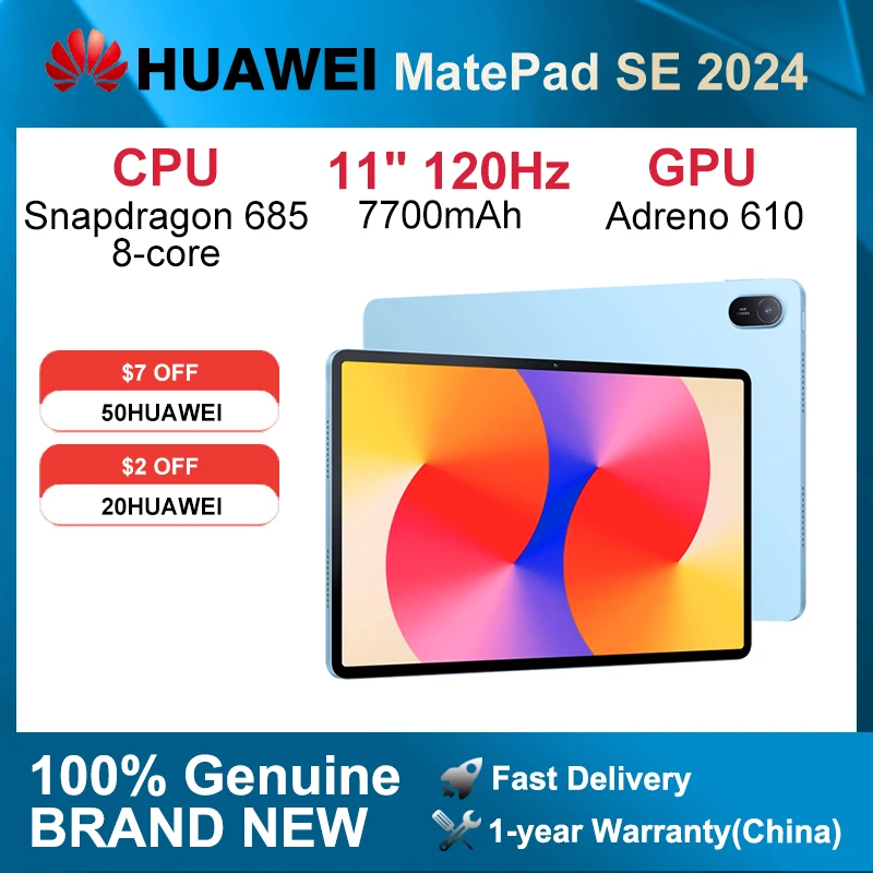2024 HUAWEI MatePad SE Tablet WiFi 8GB 128GB/256GB 11-inch 120Hz