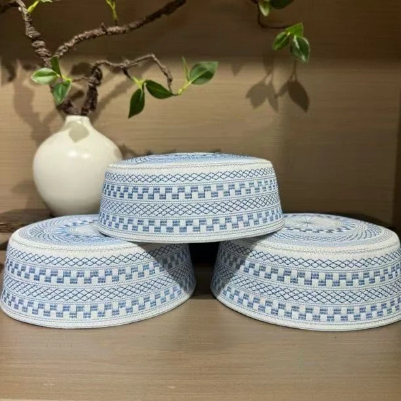 Muslim Caps For Men Clothing Prayer Hat Islamic Embroidery Kufi Tax Products Kippa Turkish Modern Polyester 03699