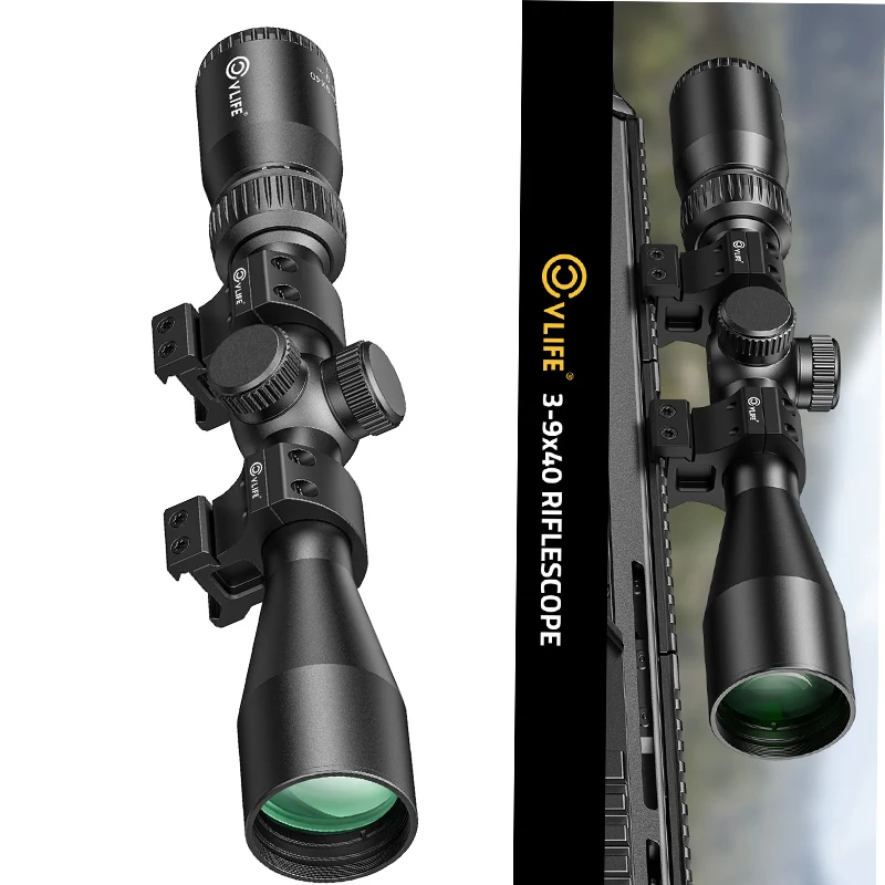 

CVLIFE Rifle Scope Optics Riflescope 3-9X40 1" Tube Mil-Dot Reticle Tactical Sights with 20mm Scope Rings for Picatinny Mount