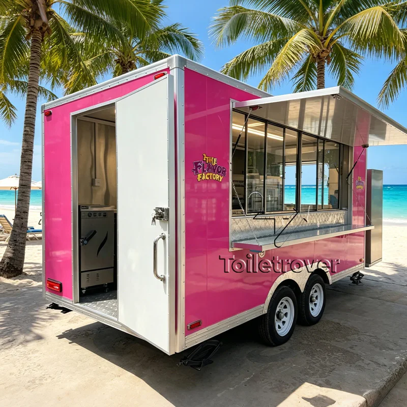 

New Luxury Multifunction Sales Vending Food Truck Trailer Street Fast Food Food Trailer European Standard Mobile Food Truck for