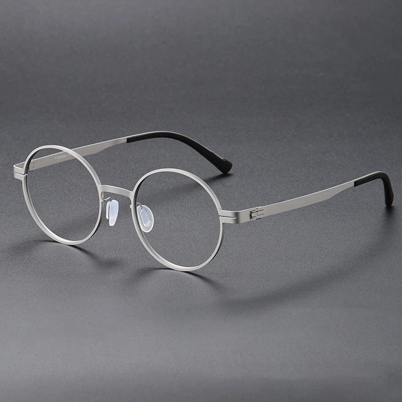 

Ультралегкие круглые оправы для очков из чистого титана в винтажном литературном стиле для мужчин и женщин, легкие оправы для очков
