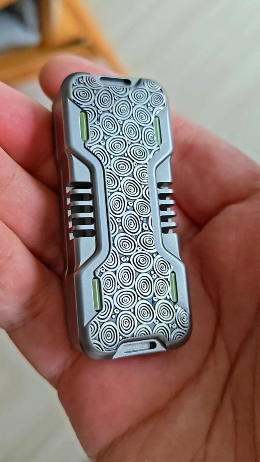 Used EDC MFedc power train push card stainless steel material edc Swiss powder engraving