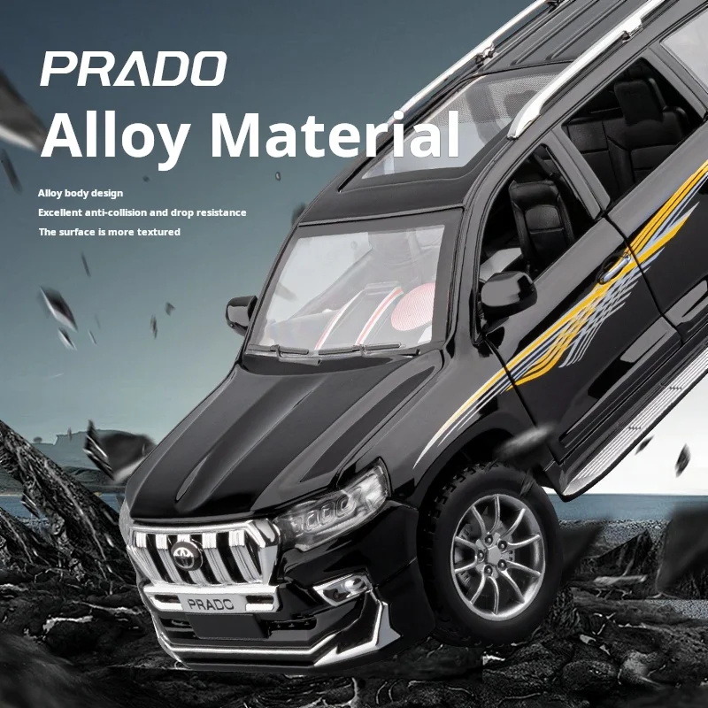 1:24 محاكاة سبيكة التحكم عن بعد سيارة تويوتا برادو سبيكة نموذج سيارة مع الصوت والضوء لعبة الأولاد هدية تحصيل الحلي