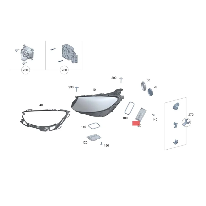 A2139002434 Right LED Headlight Range Adjustment Control Unit Module for Mercedes-Benz W213 C238 A 213 900 24 34