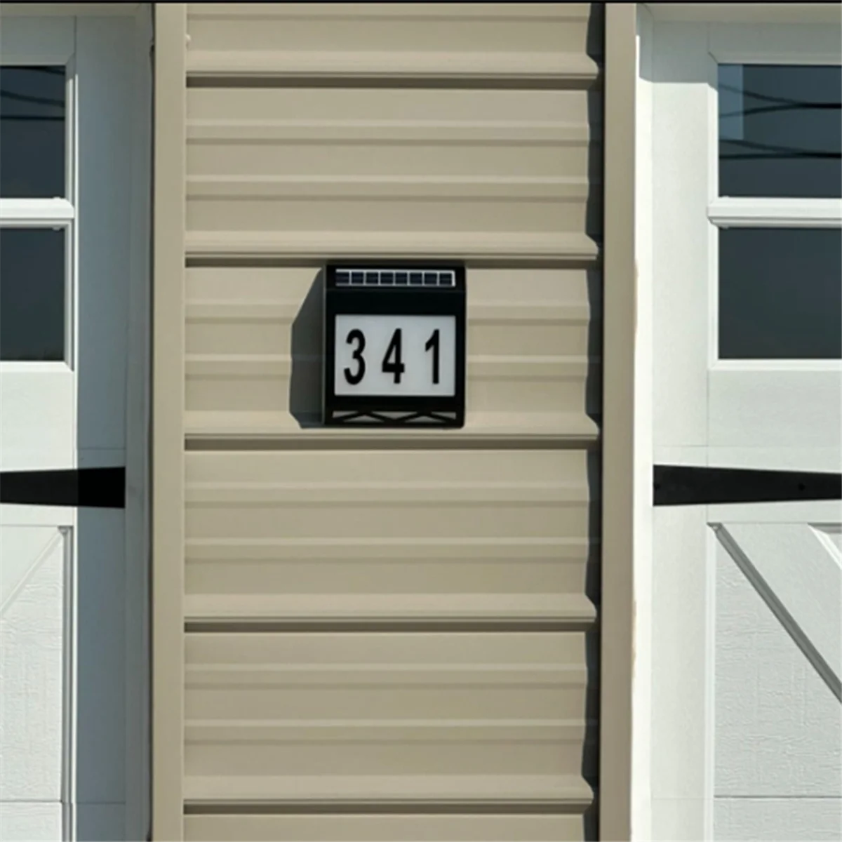 ABBO-Waterproof Street Sign Solar Digital House Light Number Wall Light Address Sign Number Plate Suitable for Garden A