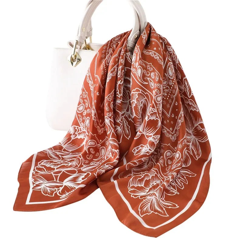 Spring and Summer Thin Silk Scarf Fashion Wild Temperament Small Square Female Autumn Winter Warm Decoration