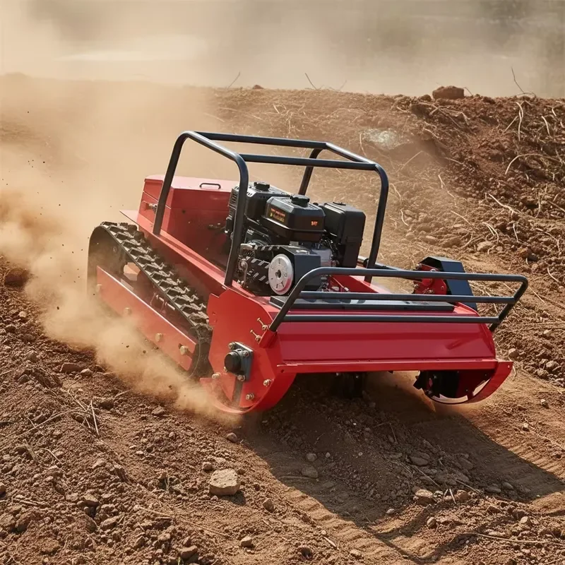 All Terrain Diesel Engine Remote Control Lawn Mower Track Driven Flail Grass Cutter Agriculture Forestry Slope