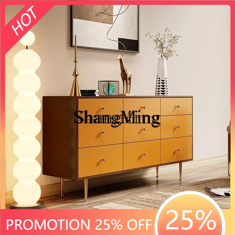 

CL solid wood nine-chest cabinet household bedroom drawer storage cabinet living room wall decorative cabinet