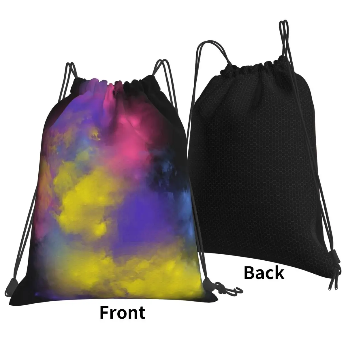 Small, Bright Nebula By ElitebyElise Backpacks Multi-function Drawstring Bags Shoes Bag Book Bags for Man Woman Students