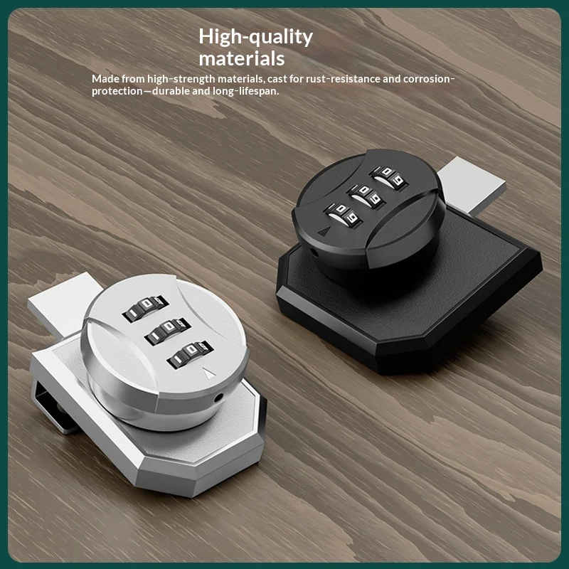 No-Drill Double-Opening Glass Display Cabinet Password Lock File Cabinet Lock Gift Cabinet Liquor Cabinet Sliding Counter Lock