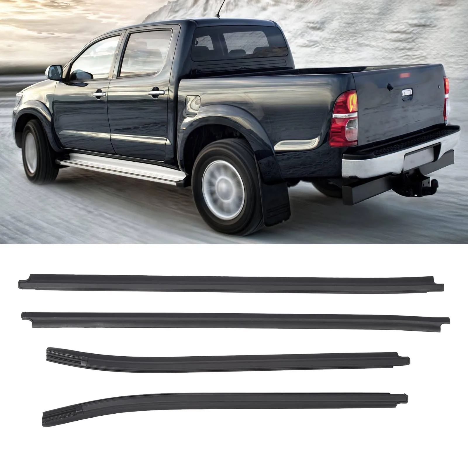 

Оконная накладка, резиновая накладка 68161 0K010, замена для SR5 VIGO MK6 PICKUP 2005–2015 гг.