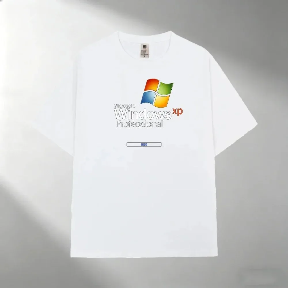Vintage Windows XP Professional Graphic T-Shirt 3 Colors Retro Computer Logo Casual Cotton Short Sleeve Tech Nerd Tee