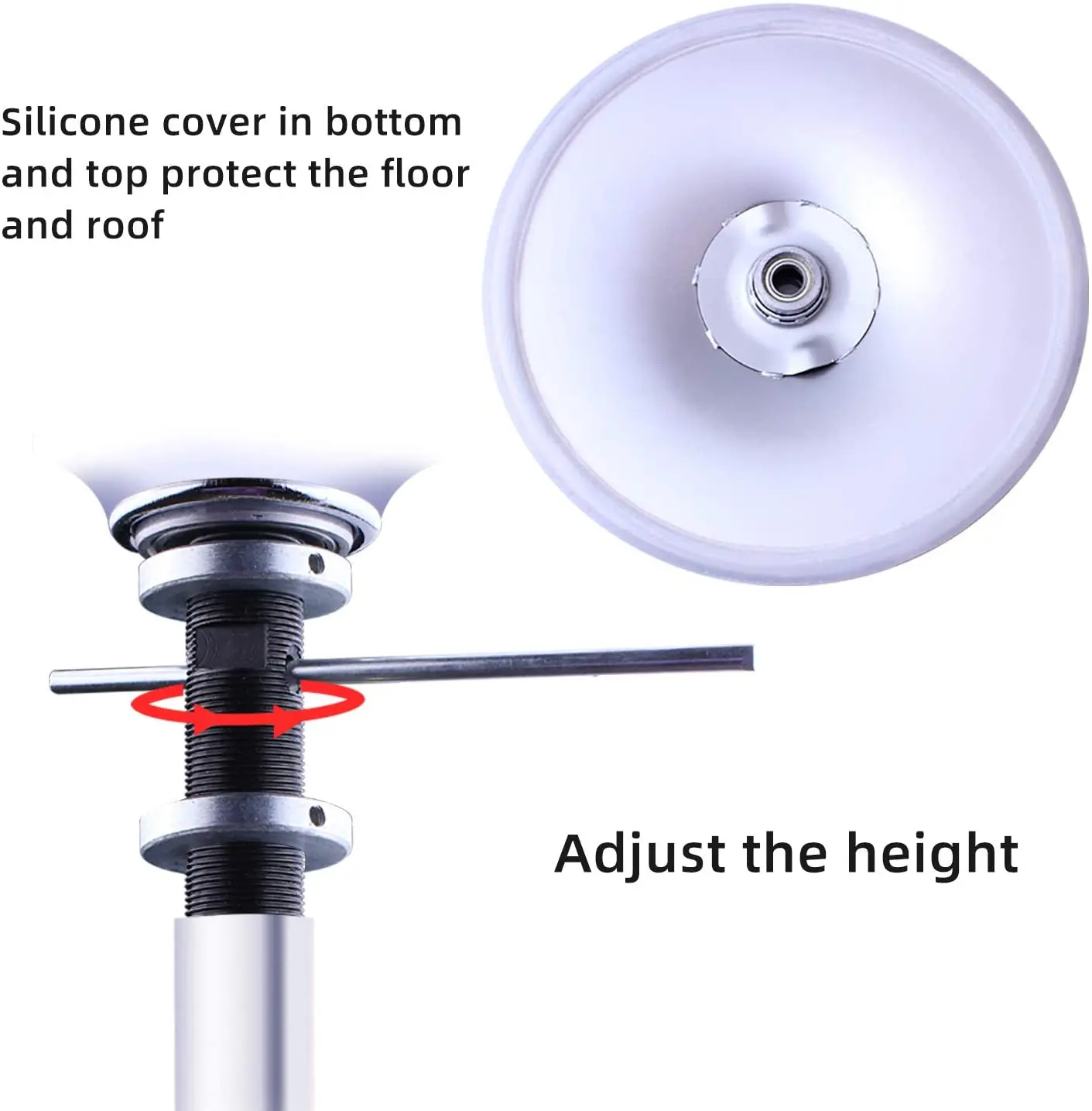 

Home FITNESS 360 Removable Exercise Training Dancing Pole 45mm Silicone and Steel Stripper Pole with Custom Logopromote sales