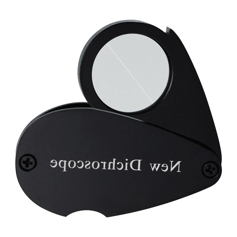 New Pocket Dichroscope Jewelry Testing 21Mm Lens Diameter White Light Foldable Design Clear Lens Dichroscope For Gem