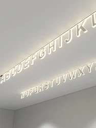 48v Magnetic Track Lights 26 Letters Customized  Rail Ceiling Lamp Home Store Dance  Mall Spot Rail Spotlights