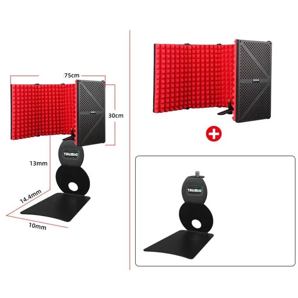 Foldable Metal Mic Isolation Shield for Microphone Recording Equipment view 6