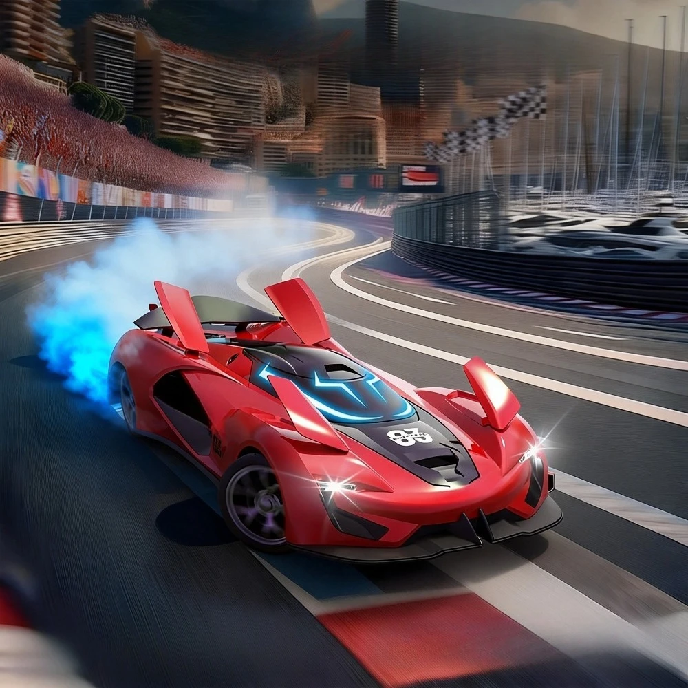 

ZH-Z225 RC Remote Control High-Speed ​​Flat-Roller Car Spray Drift Racing Car Model Electric High-Tech Toy Car