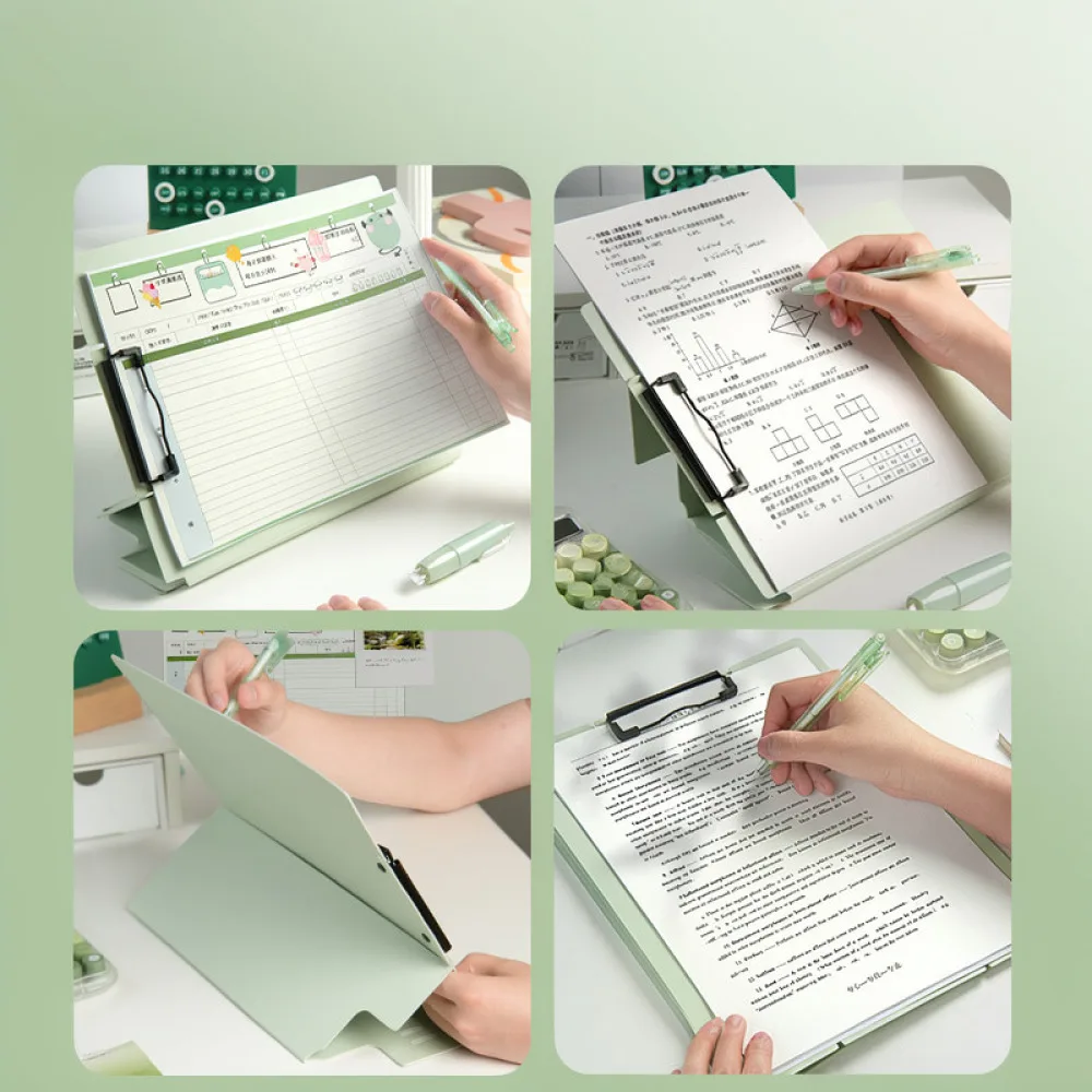 Durable A4 Standing Clipboard File Folder Plastic Writing Pad Desktop Display Organizer For Office School Supplies
