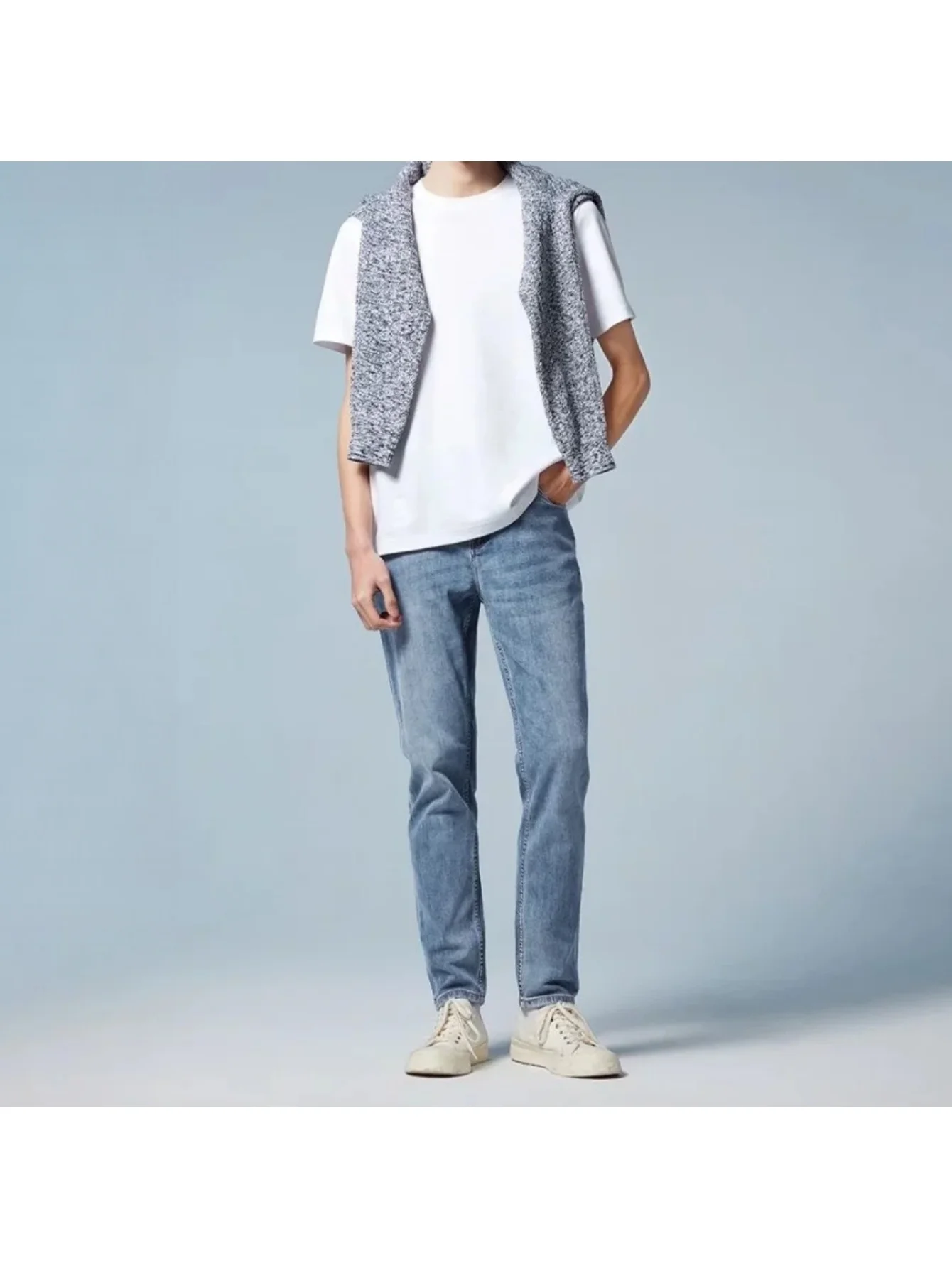 American Rap Y2K Lightweight Jeans Men, Trendy Baggy Denim Pants, Hip Hop Streetwear, Gift for Him