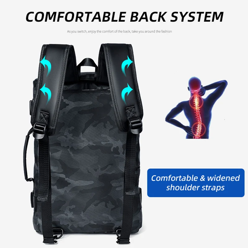 Large Capacity Waterproof Backpack Multicuntional 15.6 Inch Laptop Rucksack Men\'s Travel Luggage Shoulder Bag Mochila XA353C