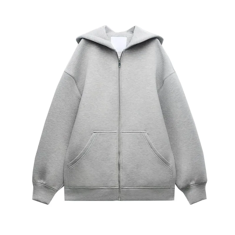 

Loose Fit Long Space Jaet Hooded Zipper Sweatirt Autumn New Arrival Women's Faion Outerwear Z 2023 Commute Sle