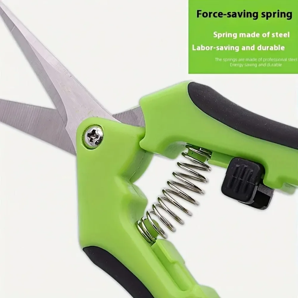 Flower Pruning Scissors Stainless Steel Garden Trimmers Suit For Fruit Grape And Floral Branches