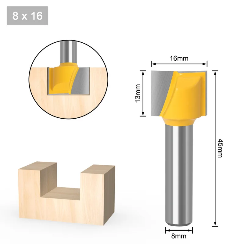 1 pz 1/4 6mm codolo a filo fresa con fresa in metallo duro con cuscinetto fresa per taglio del legno utensili per la lavorazione del legno