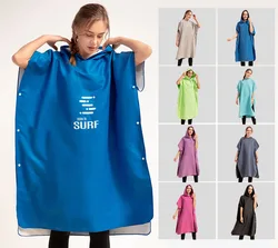 Hooded Beach Wan quick-drying Bathrobe Cloak Microfiber Towel Diving Surf Beach Cloak Swimming Towel Poncho Kids Towel Poncho