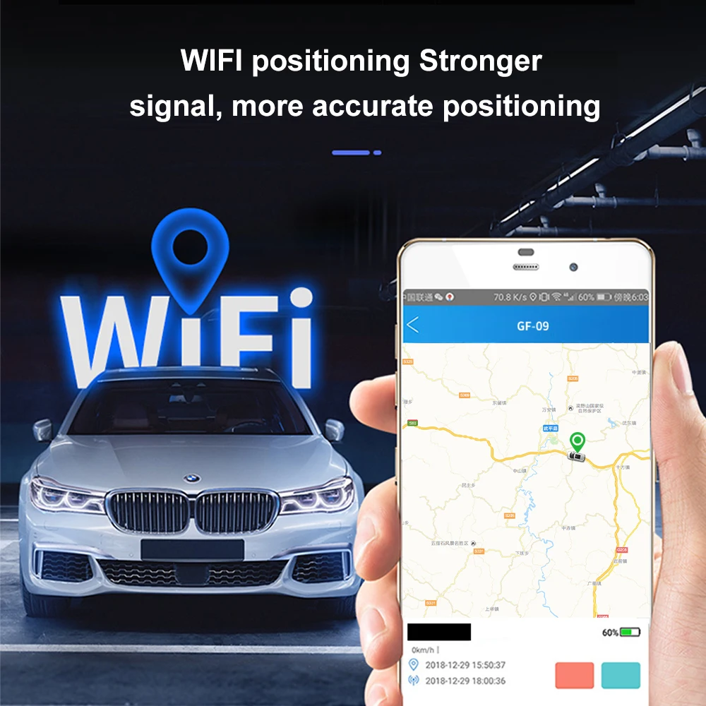 Magnetic GF09 Mini AGPS Tracker App Anti-Theft Device WIFI LBS GSM GPRS Locator Voice Recording Remote Control Pickup Kit