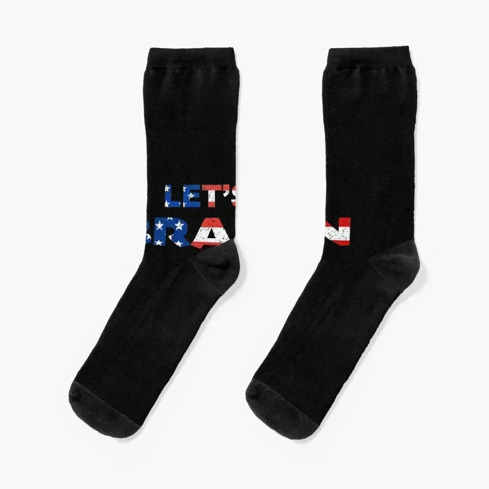 

Let's go Brandon Socks essential cute happy cotton Boy Child Socks Women's