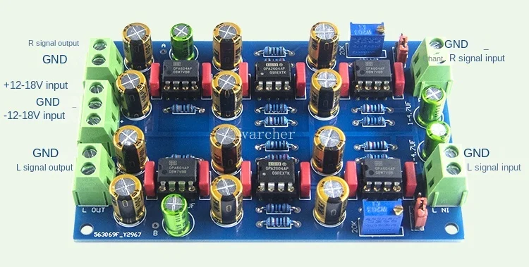 Nvarcher Class A เครื่องขยายเสียง OPA2604 / NE5532 OP AMP Preamp Board ดู MBL6010