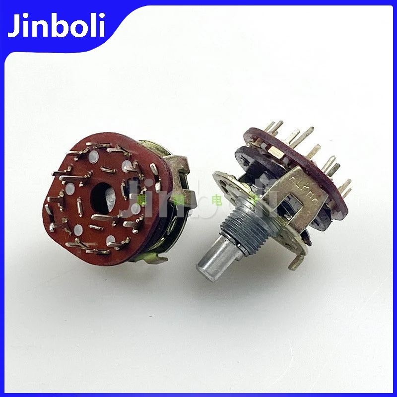 1PCS Rotary Band switching Video And Audio Signal conversion, Gear Rotary switch 2 Pole 6 Gears