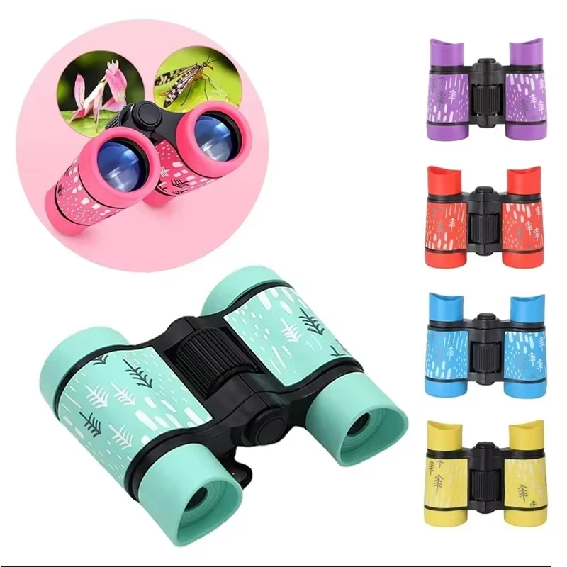 Telescopio Binocular para acampar al aire libre 4X30, telescopio de aprendizaje educativo, observación de aves, telescopio óptico plegable