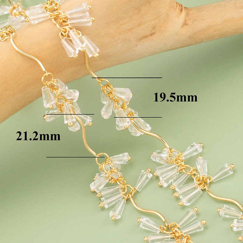 assoonas C285, DIY-Kette, nickelfrei, 18k vergoldet, Kupfer, Naturstein, Zirkone, DIY-Armband-Halskette, Schmuckherstellung, 50cm/Stück – Detail 6