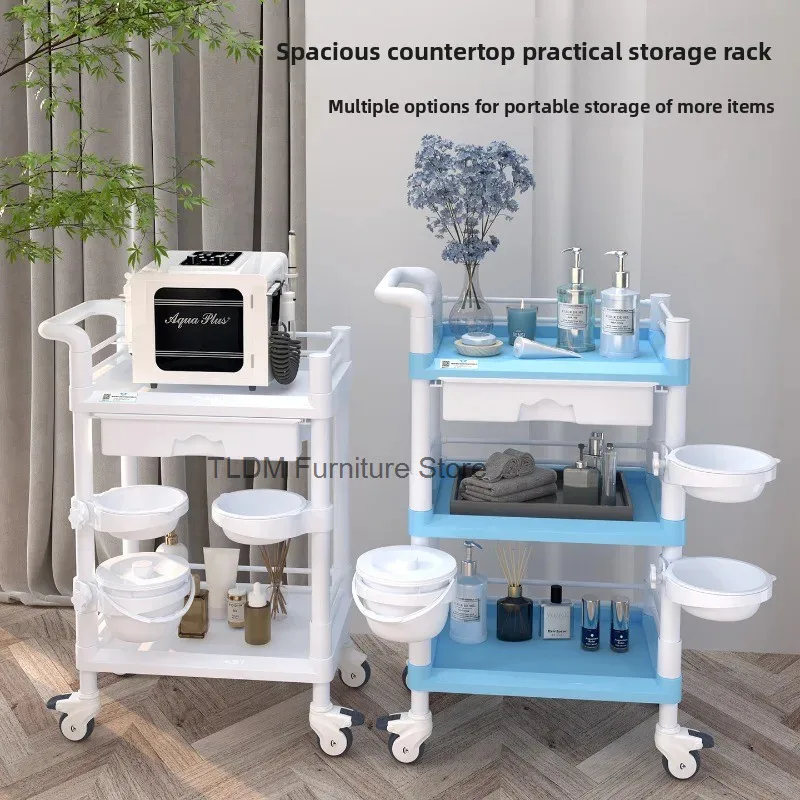 Removable Storage Trolley Beauty Salon Lashista Cart Organizer Wheels Professional Hairdressing Furniture Clearance Hair Station