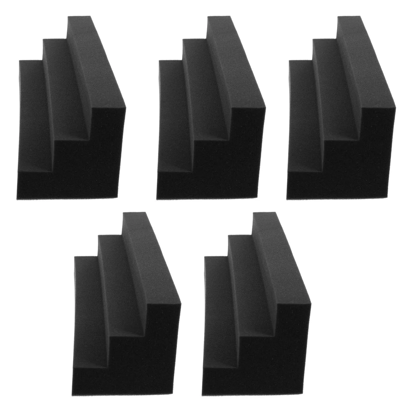 

5Pcs Corner Acoustic Foams Bass Trap Sound Absorbing Panels Trapezoidal Soundproofing Noise Reduction Sound Isolation for Home