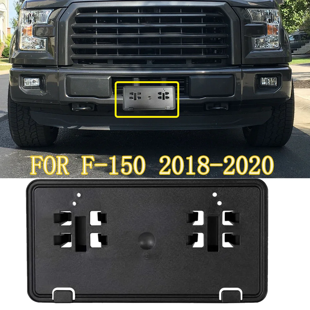 

Front License Plate Holder Bracket fit FOR F-150 2018-2020 Front Bumper License Plate Tag Mounting Bracket Holder JL3Z-17A385-BA