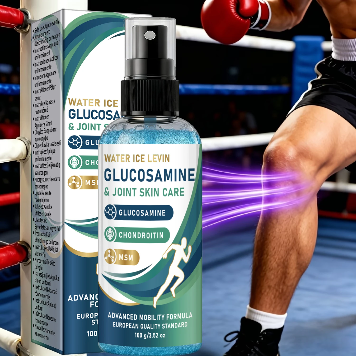 Glucosamin Chondroitin MSM Gelenkpflege-Spray, Kollagen-Angereichertes Fortschrittliches Mobilitäts-Körperpflege-Spray