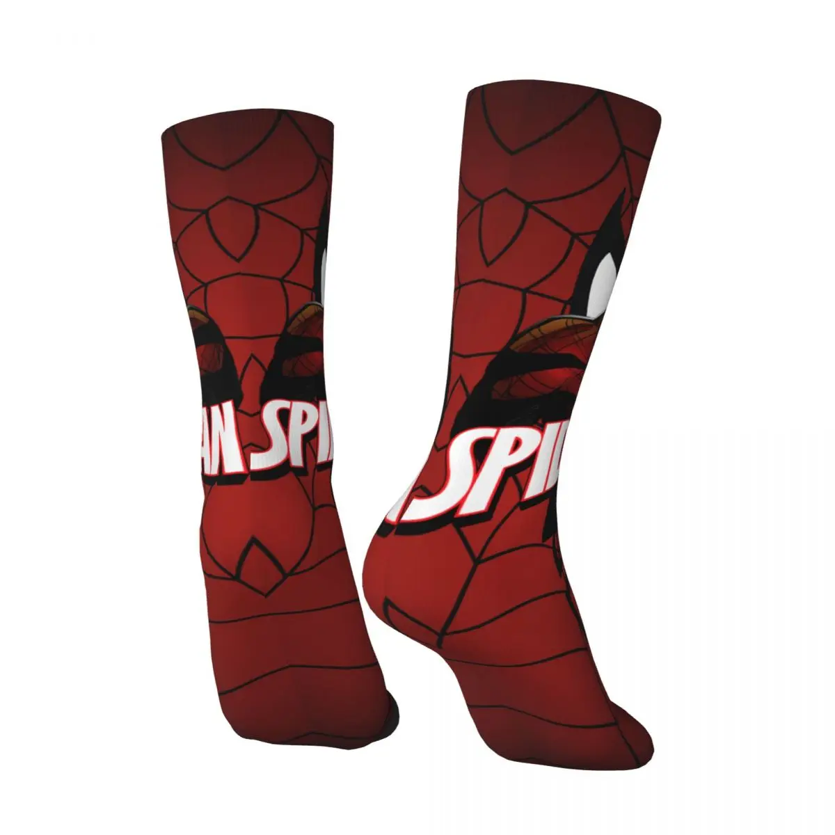 Funny Crazy compression Logo Sock for Men Hip Hop Vintage Marvel Spider Man Happy Quality Pattern Printed Boys Crew Sock