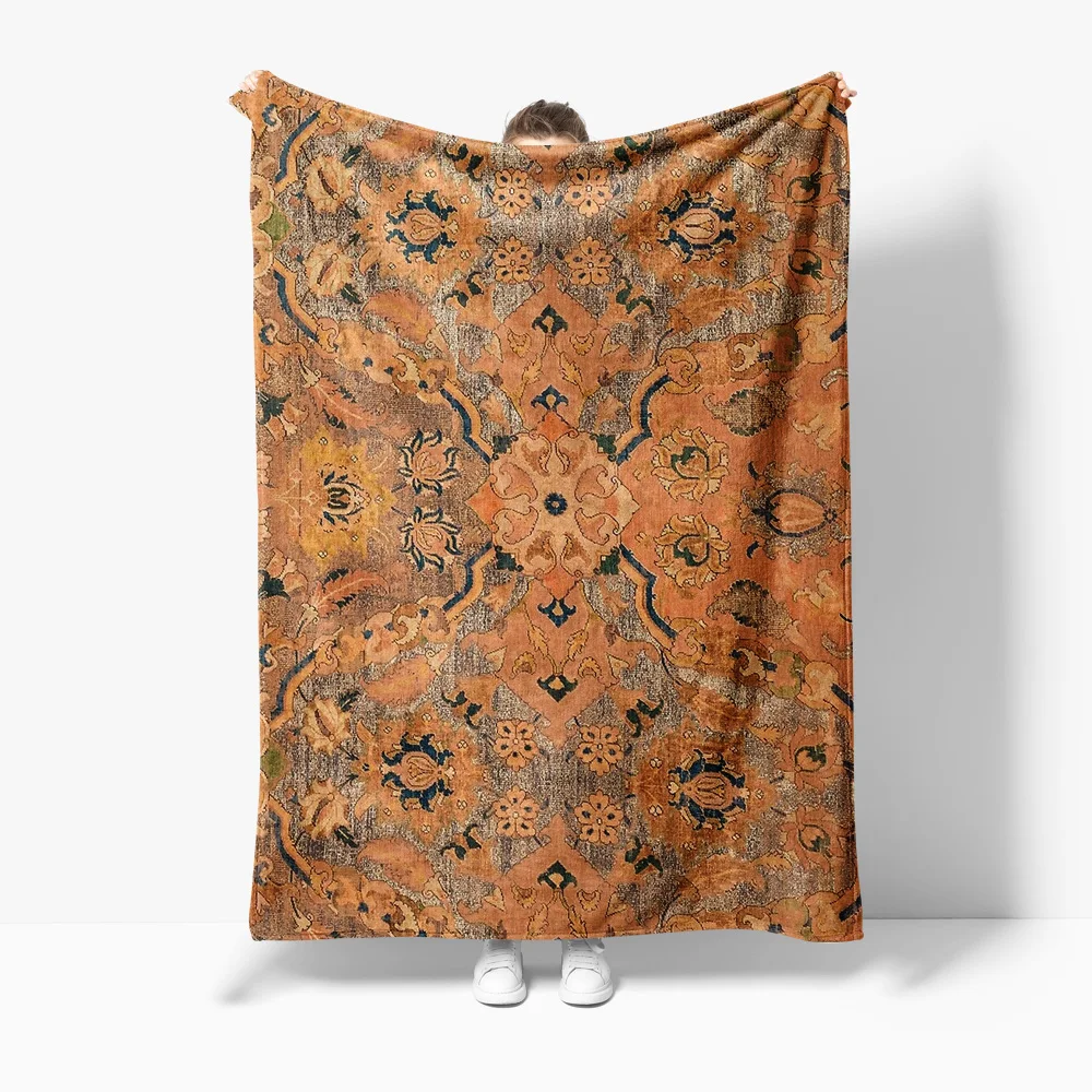 

Винтажный этнический коврик в турецком стиле в стиле бохо, теплое флисовое одеяло на щиколотке, покрывало, чехол для подушки, домашний декор