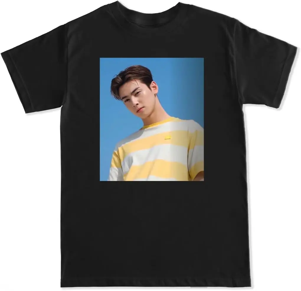 Cha Eun Woo T Shirt Anime Graphic T-shirts For Men Clothing Women Tees High Quality 100%Cotton Short Sleeve