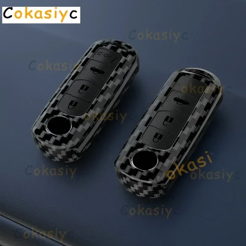 

Carbon ABS Car Key Cover Case 2 3 4 Button For MAZDA 3/6 MX-5 Miata (2009-2012) CX-7 CX-9 (2010-2012) Fob Shell Cage Accessories