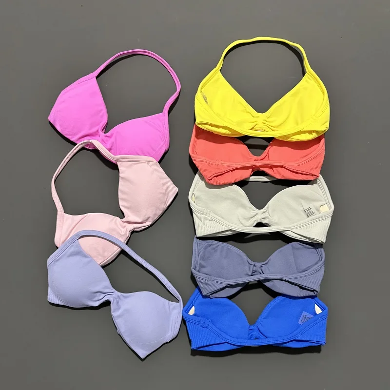 حمالة صدر رياضية لليوجا ملابس داخلية للنساء في صالة الألعاب الرياضية حمالة صدر بدون ظهر عالية الدعم ملابس نشطة للياقة البدنية وتمارين الرسن #2