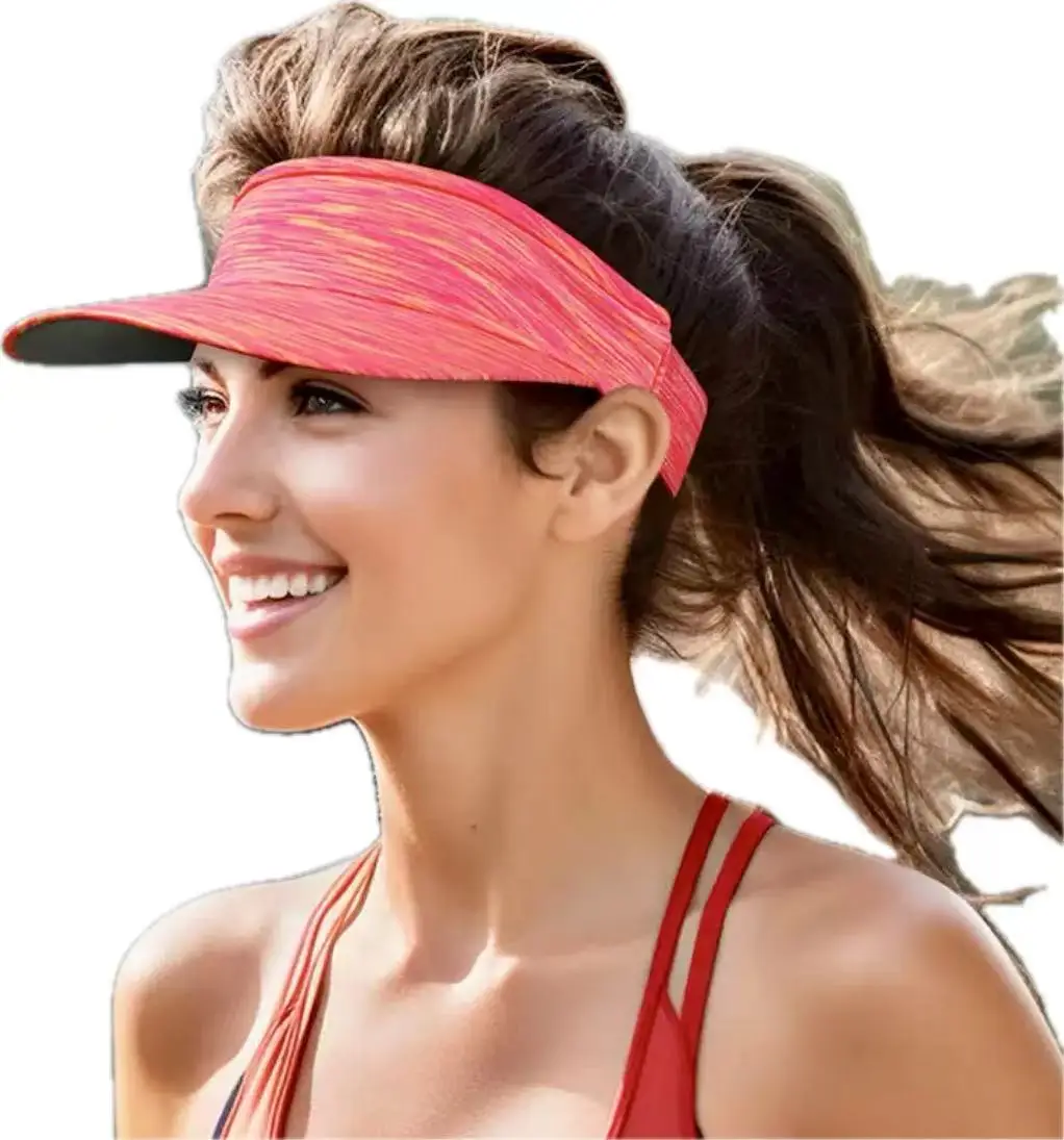 Empty Top Hat Women's Topless Sunblock Sports Hat Outdoor Sweat Absorbent Breathable Quick Drying Visor