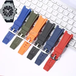 Rubber Strap Replacement for Casio gst b100 210 gst w300 S Men's Silicone Watch Strap Waterproof Pin Buckle Bracelet